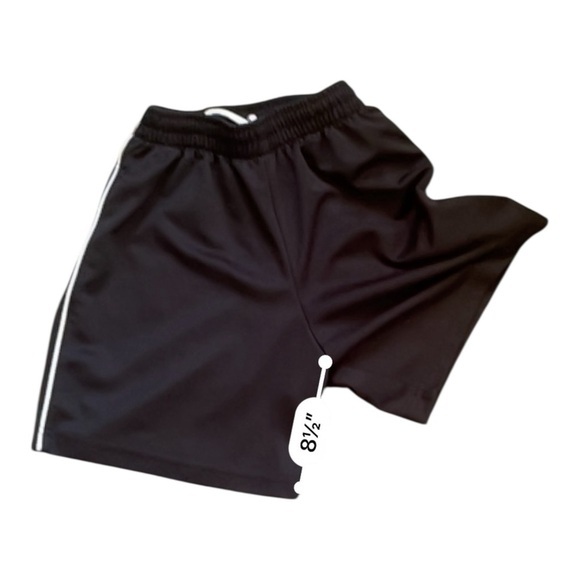 High Five casual black athletic shorts Youth M pull on elastic waist sidestripes - Picture 7 of 8